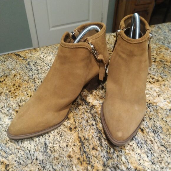 Steven By Steve Madden Doris Pointed-Toe Booties Leather Brown Women's 9.5 M - Picture 2 of 15